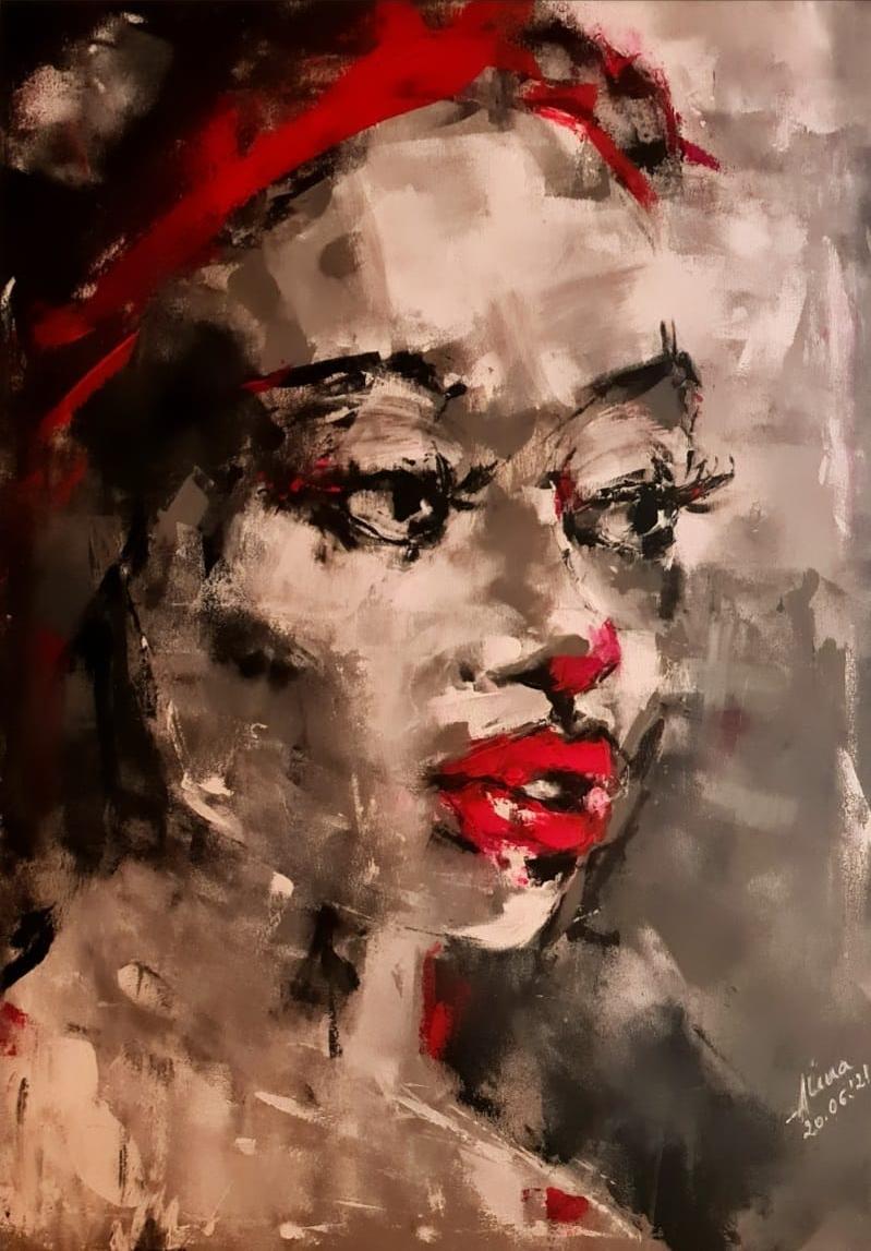 ArteDiAlina.com painting: Red Bandana